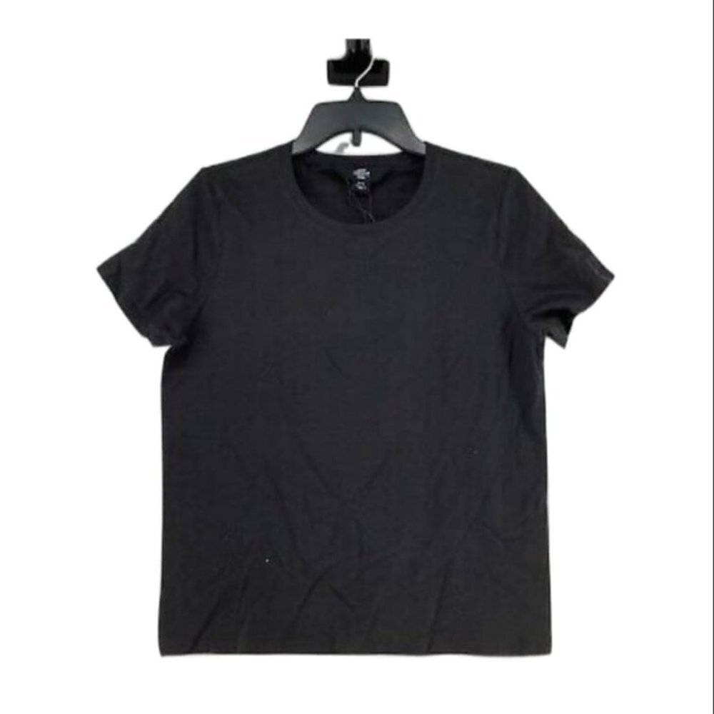ZARA Good American Black Short Sleeve Crew Neck Pullover T Shirt